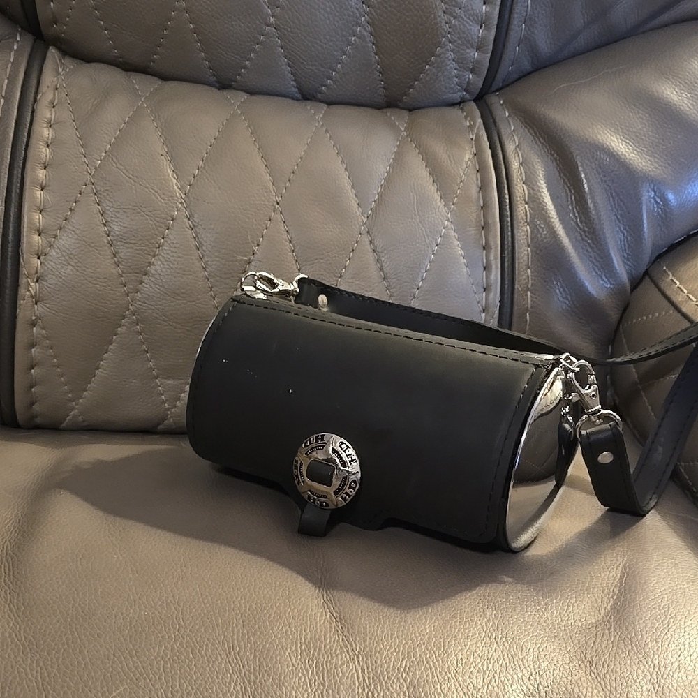 Black Leather Crossbody Bag
